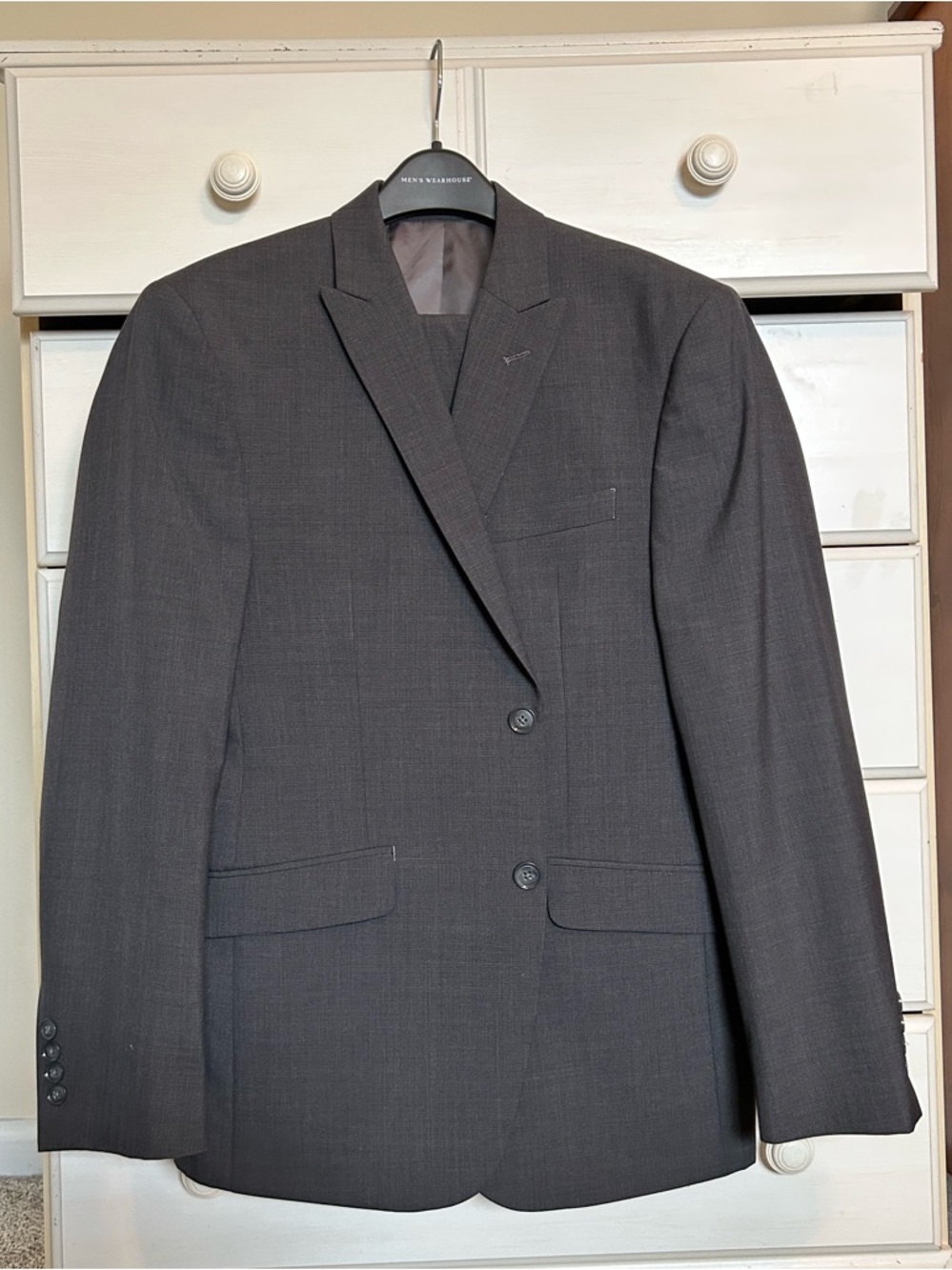 Perry Ellis Charcoal Gray Two-Button Men's Suit Blazer